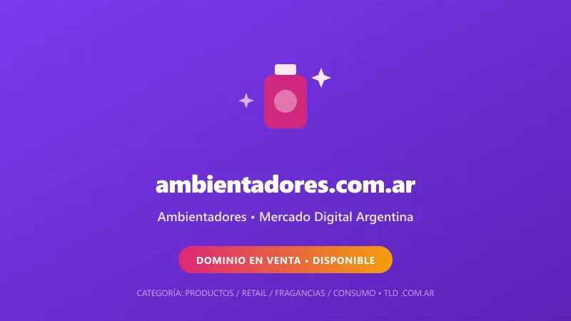 Identidad gráfica y activo digital para Ambientadores en Argentina